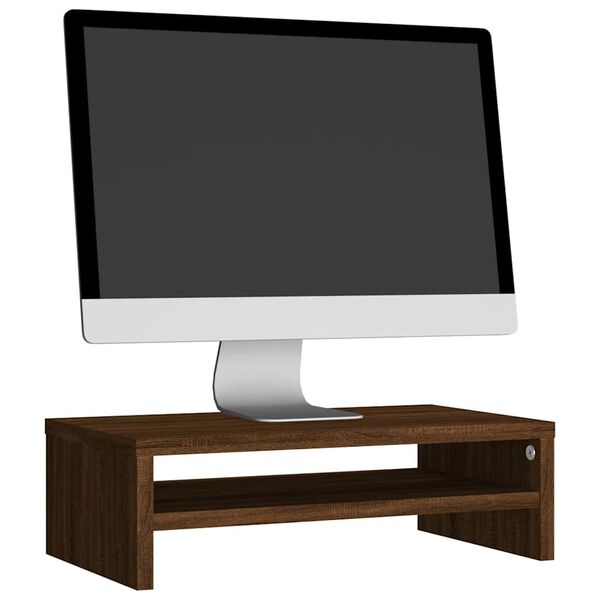 vidaXL Support de moniteur Chêne marron 42x24x13 cm Bois d'ingénierie