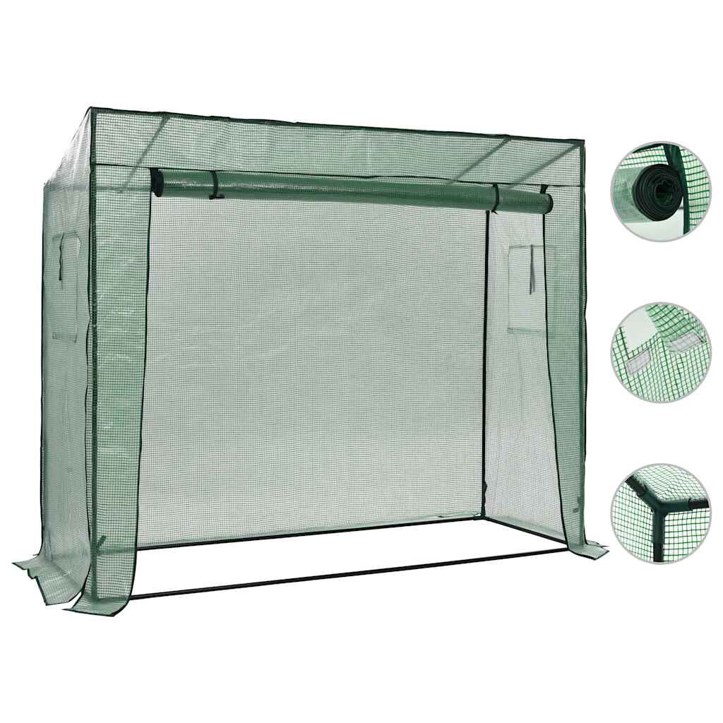 Serre En Verre VidaXL – Dimensions 155x200x191 Cm, Aluminium, Pour Plantes, Légumes, Jardin - 12
