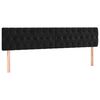 vidaXL T&ecirc;tes de lit Noir 200x7x78/88 cm Velours