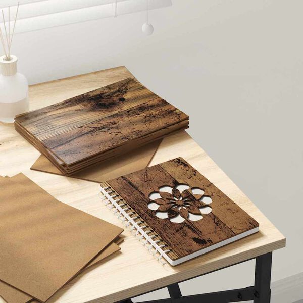 vidaXL Panneaux décoratifs 12 pcs Bois ancien 15 x 21 x 0.3 cm