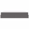 vidaXL Cadre de lit avec matelas avec matelas 2 pcs Gris PVC