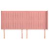 vidaXL T&ecirc;te de lit avec oreilles Rose 183x16x118/128 cm Velours