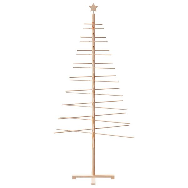 vidaXL Arbre de Noël en bois pour décoration 210 cm bois massif de pin