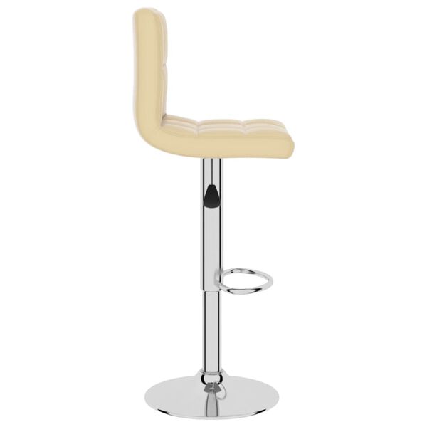 vidaXL Tabouret de bar Crème Similicuir