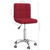 vidaXL Chaise pivotante de salle &agrave; manger Rouge bordeaux Tissu