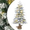vidaXL Mini arbre de No&euml;l 45 cm 25 LED Blanc chaud PVC et PE