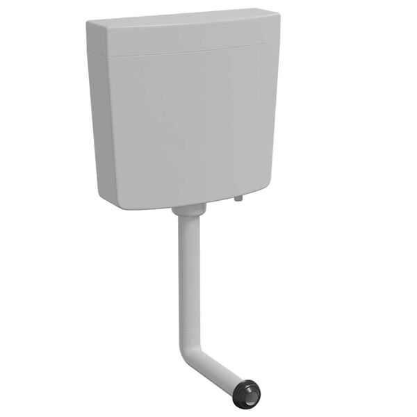vidaXL R&eacute;servoir de toilette avec entr&eacute;e d'eau inf&eacute;rieure 3/6 L Gris