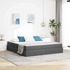 vidaXL Lit avec rangement et matelas Gris foncé 160 x 200 cm Polyester