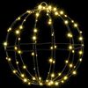 vidaXL Boule avec 192 LED 2 pcs Blanc chaud 30 cm M&eacute;tal