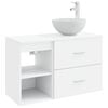 vidaXL Ensemble de mobilier de salle de bain 2 pc Blanc