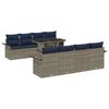 vidaXL Ensemble de canap&eacute; de jardin 9 pcs Gris Poly Rattan