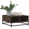 vidaXL Table basse chêne marron 60,5x60,5x30cm bois d'ingénierie/métal