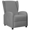 vidaXL Fauteuil &agrave; oreilles gris similicuir