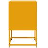 vidaXL Tables de chevet 2 pcs jaune moutarde 36x39x60,5 cm acier