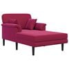 vidaXL Chaise longue Bordeaux Velours