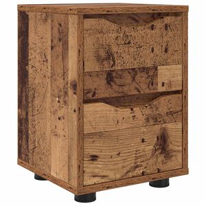 vidaXL Table de chevet Bois Ancien 30,5 x 30 x 43 cm Bois d'ing&eacute;nierie