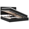vidaXL Lit de rangement LED avec matelas Noir 180 x 200 cm Velours