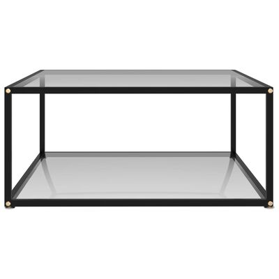 vidaXL Table basse Transparent 80x80x35 cm Verre trempé