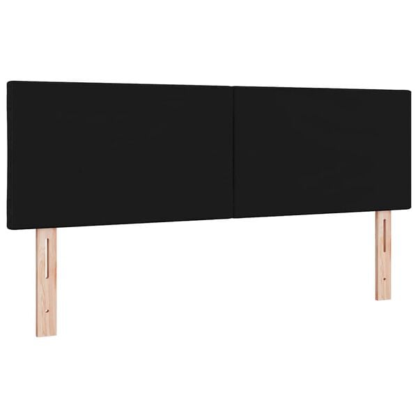 vidaXL T&ecirc;te de lit avec t&ecirc;te de lit Noir 160 cm Cuir synth&eacute;tique