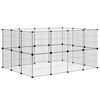 vidaXL Cage animaux de compagnie &agrave; 28 panneaux et porte Noir 35x35 cm