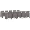 vidaXL Ensemble de salle &agrave; manger pour jardin 11 pc Gris clair