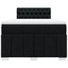 vidaXL Sommier &agrave; lattes de lit avec matelas Noir 120x200 cm Tissu