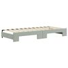 vidaXL Lit de jour avec gigogne et matelas gris clair 90x200cm velours