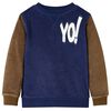 Sweatshirt pour enfants bleu marine fonc&eacute; 128