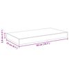 vidaXL &Eacute;tag&egrave;re murale flottante 2 pcs Noir brillant 50x23x3,8 cm MDF