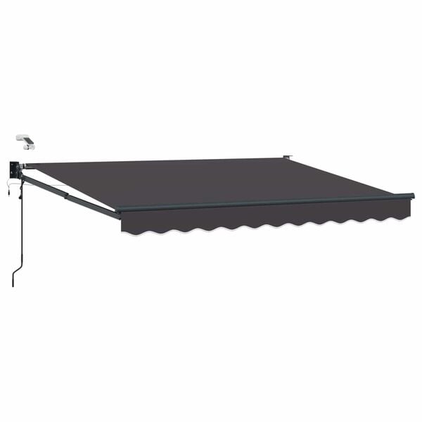 vidaXL Auvent r&eacute;tractable &eacute;lectrique Anthracite 2,5 x 2 m