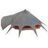 vidaXL Tente Teepee 7-Personnes Gris et orange 600 x 600 x 347 cm