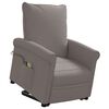 vidaXL Fauteuil de massage Taupe Tissu