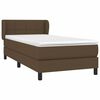 vidaXL Sommier &agrave; lattes de lit avec matelas Marron fonc&eacute; 100x200 cm