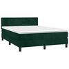 vidaXL Sommier &agrave; lattes de lit avec matelas LED Vert fonc&eacute; 140x190 cm