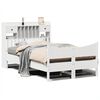 vidaXL Cadre de lit sans matelas blanc 135x190 cm bois de pin massif