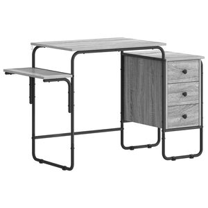 vidaXL Bureau avec rangement Sonoma gris 120 x 50 x 75 cm