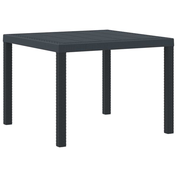 vidaXL Table de jardin pour repas Anthracite 100 x 100 x 73 cm