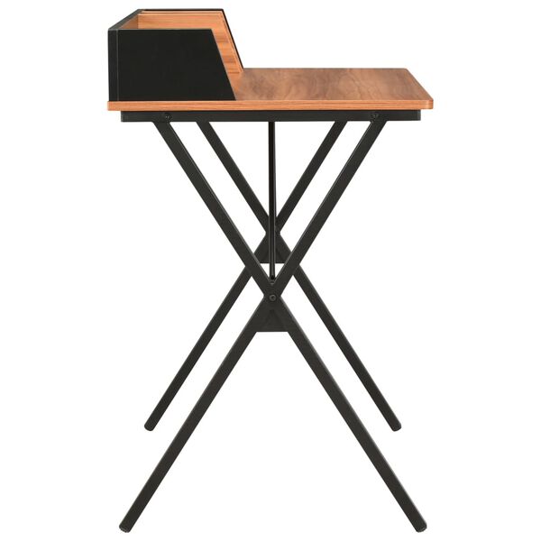vidaXL Bureau Noir et marron 80x50x84 cm