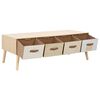 vidaXL Table basse avec 4 tiroirs 110 x 50 x 40 cm Bois de pin massif