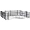 vidaXL Chenil d'ext&eacute;rieur pour chiens Acier 58,98 m&sup2;