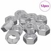 vidaXL &Eacute;crou Hexagonal 12 pcs Argent&eacute; M6 M&eacute;tал