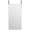 vidaXL Miroir de porte Dor&eacute; 40x80 cm Verre et aluminium
