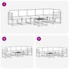 vidaXL Ensemble de canap&eacute;s d'ext&eacute;rieur 7 pcs Gris Naturel et Clair