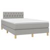 vidaXL Sommier &agrave; lattes de lit matelas LED gris clair 120x190 cm tissu