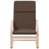 vidaXL Chaise de relaxation avec repose-pied Marron fonc&eacute; Tissu