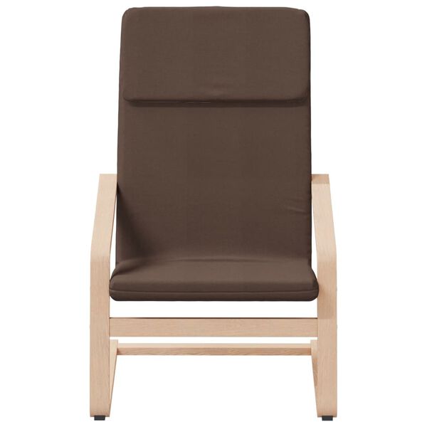 vidaXL Chaise de relaxation avec repose-pied Marron fonc&eacute; Tissu