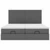 VidaXL Cadre de lit ottoman avec matelas gris foncé 160x200cm tissu