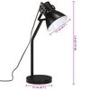 vidaXL Lampe de bureau 25 W noir 17x17x60 cm E27