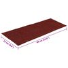 vidaXL Tapis d'escalier autocollants 15 pièces 60 x 25 cm Rouge bordeaux Rectangulaire