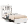 vidaXL Lit biblioth&egrave;que sans matelas blanc 90x200cm bois de pin massif